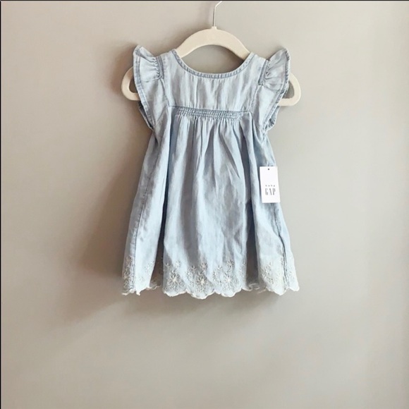 GAP Other - NWT Baby Gap Chambray Embroidered Dress